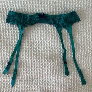 La Senza ‘Perfectly Me’ XS garter belt in teal lace
